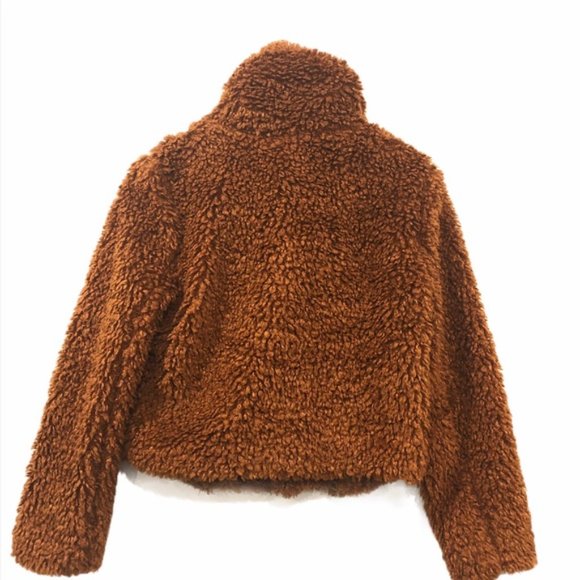 Fashion Nova Teddy Bear Jacket Brown Medium - Picture 7 of 7